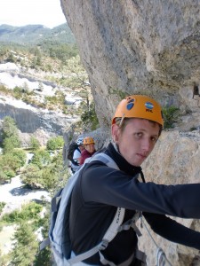 Dans la via Ferrata du Claps 